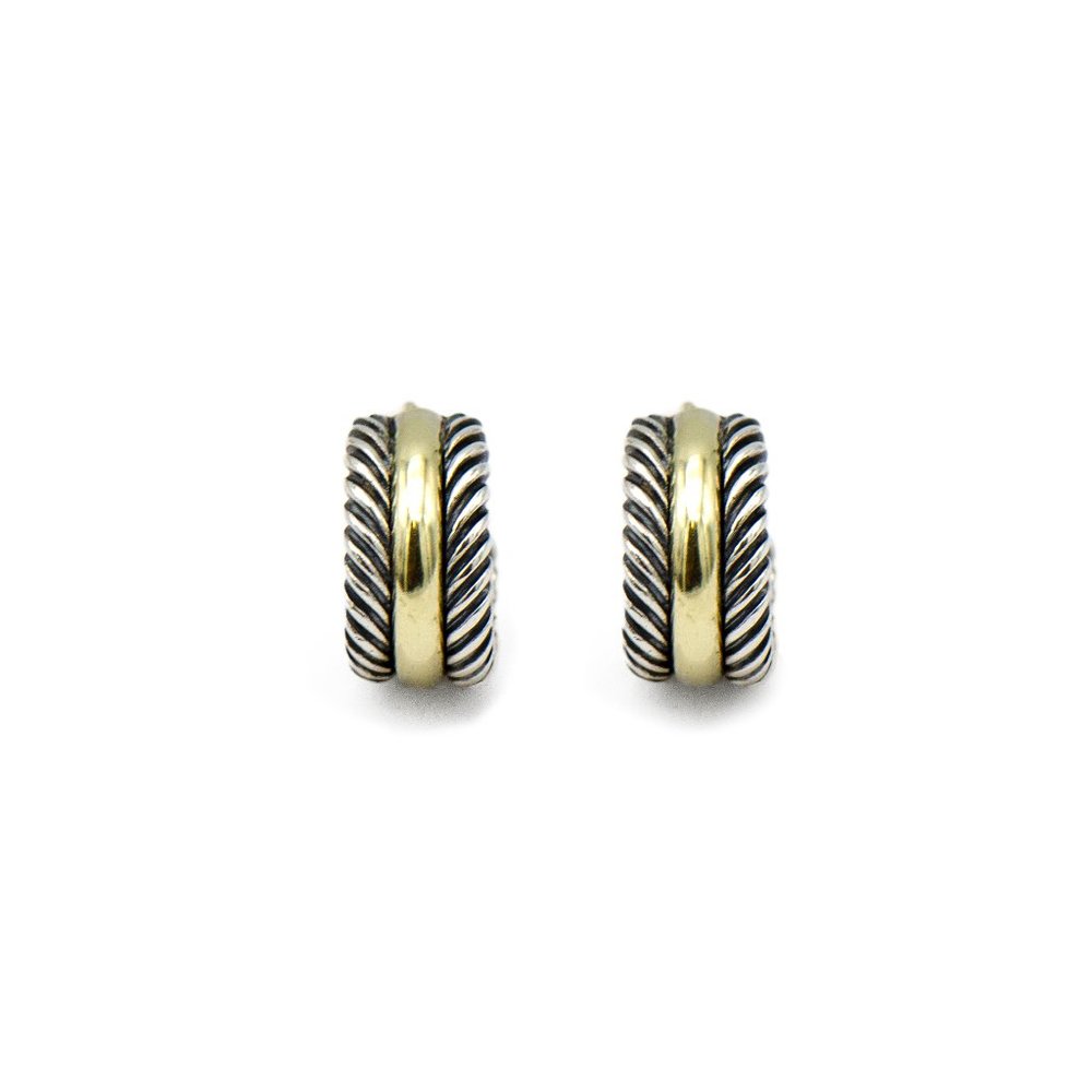 SOLD David Yurman Cable Classics Hoop Earrings - Picture 2 of 4